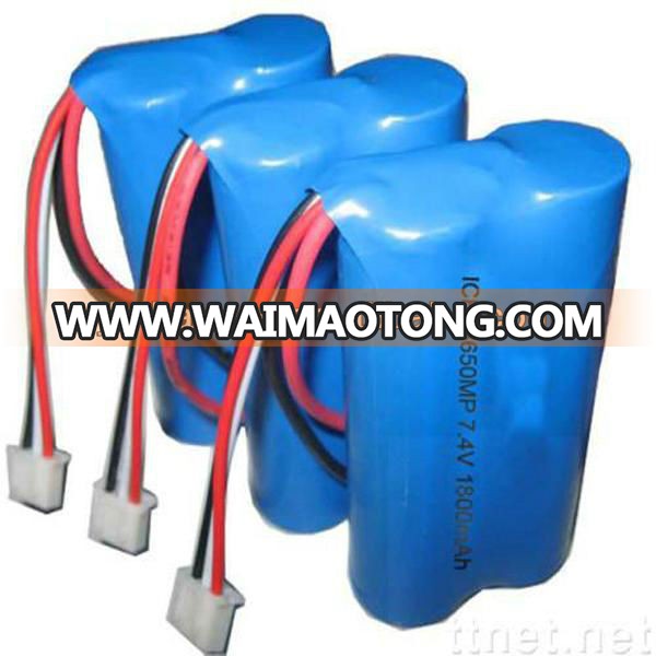 7.4v 1800mAh Rechargeable 18650 lithium battery pack for electric bike